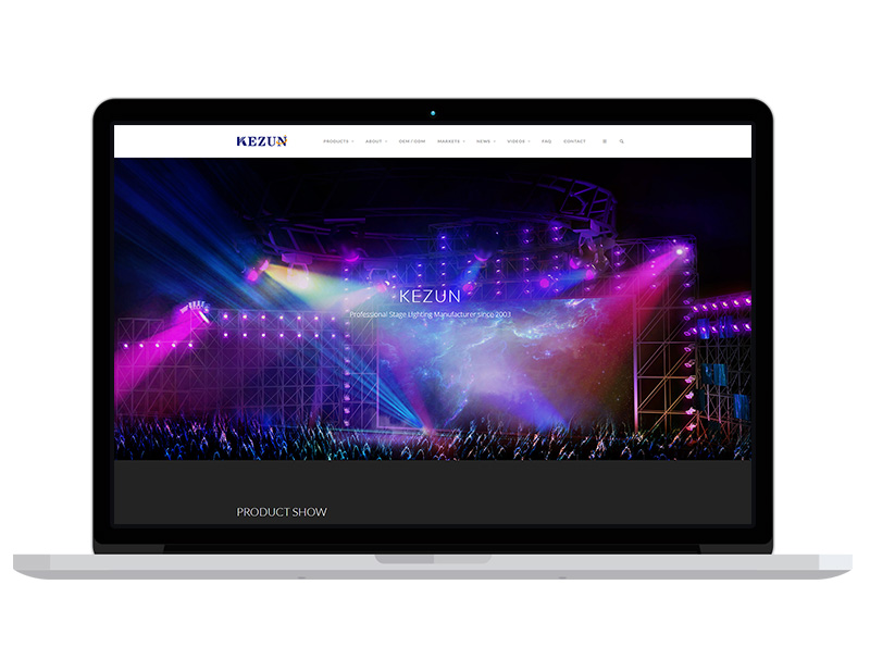 舞臺燈光出口外貿(mào)獨(dú)立站，舞臺燈具公司營銷型網(wǎng)站建設(shè)