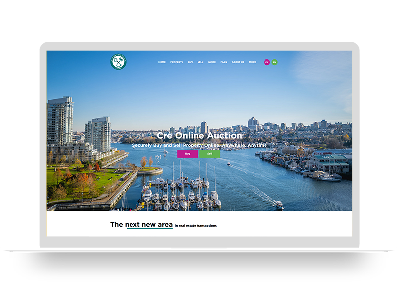 加拿大房地產(chǎn)拍賣平臺(tái)定制 中英雙語房地產(chǎn)企業(yè)官網(wǎng)設(shè)計(jì)