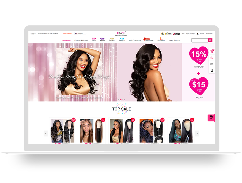 外貿(mào)獨(dú)立站網(wǎng)站建設(shè) 多語言假發(fā)商城定制 亞馬遜速賣通